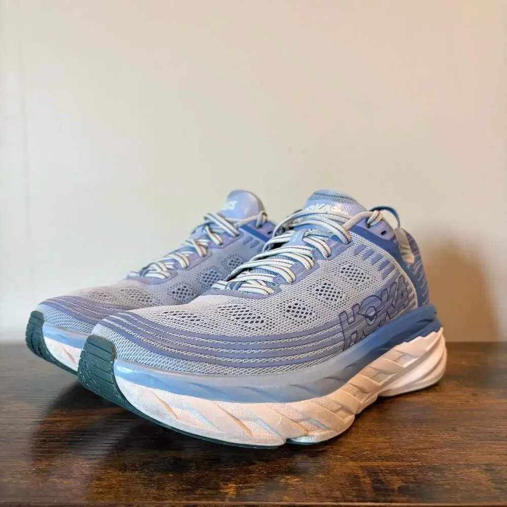 HOKA ONE ONE Bondi 6 Womens 10B Serenity Palace Blue Running Shoes
